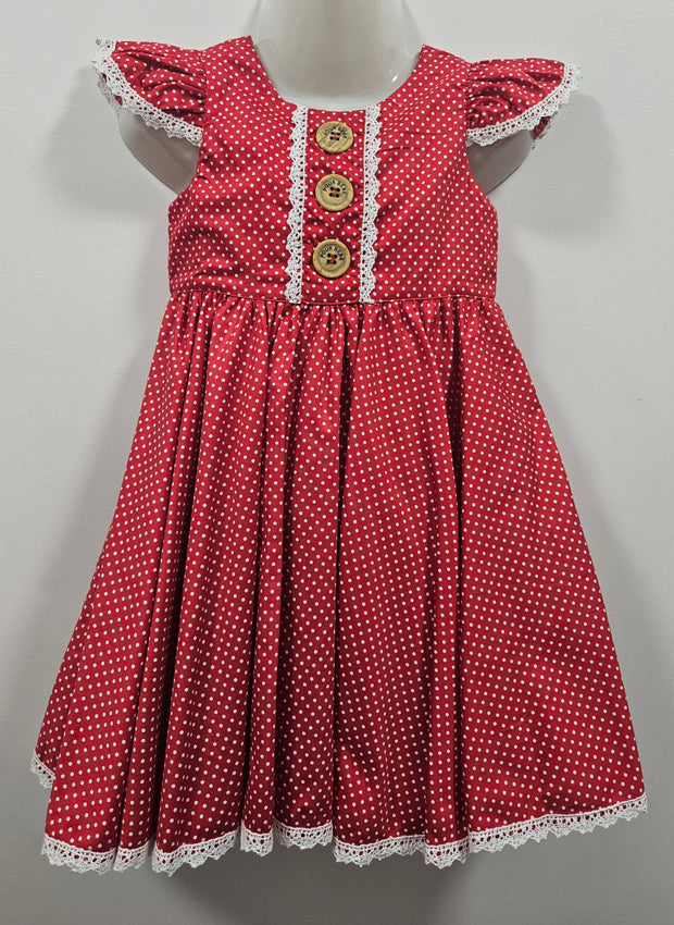 Twirling Red Party Dress - Luna Bella Designs