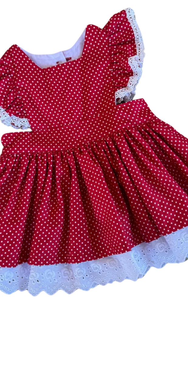 Handmade Rosie Ruffle Polly Pinafore - Luna Bella Designs