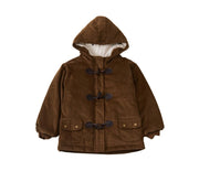 Organic Corduroy Quilted Coat/ Jacket -Brown - Luna Bella Designs