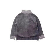 Boys Merino Wool Cardigan-Grey Whale - Luna Bella Designs