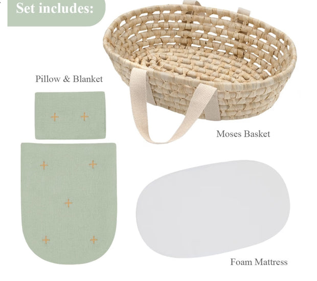 Moses Doll carry basket - Luna Bella Designs
