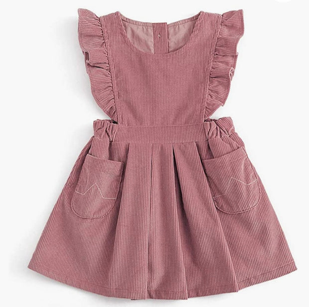 Gia Pink Luxe Corduroy Dress - Luna Bella Designs