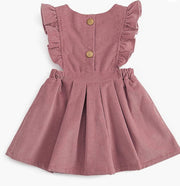 Gia Pink Luxe Corduroy Dress - Luna Bella Designs